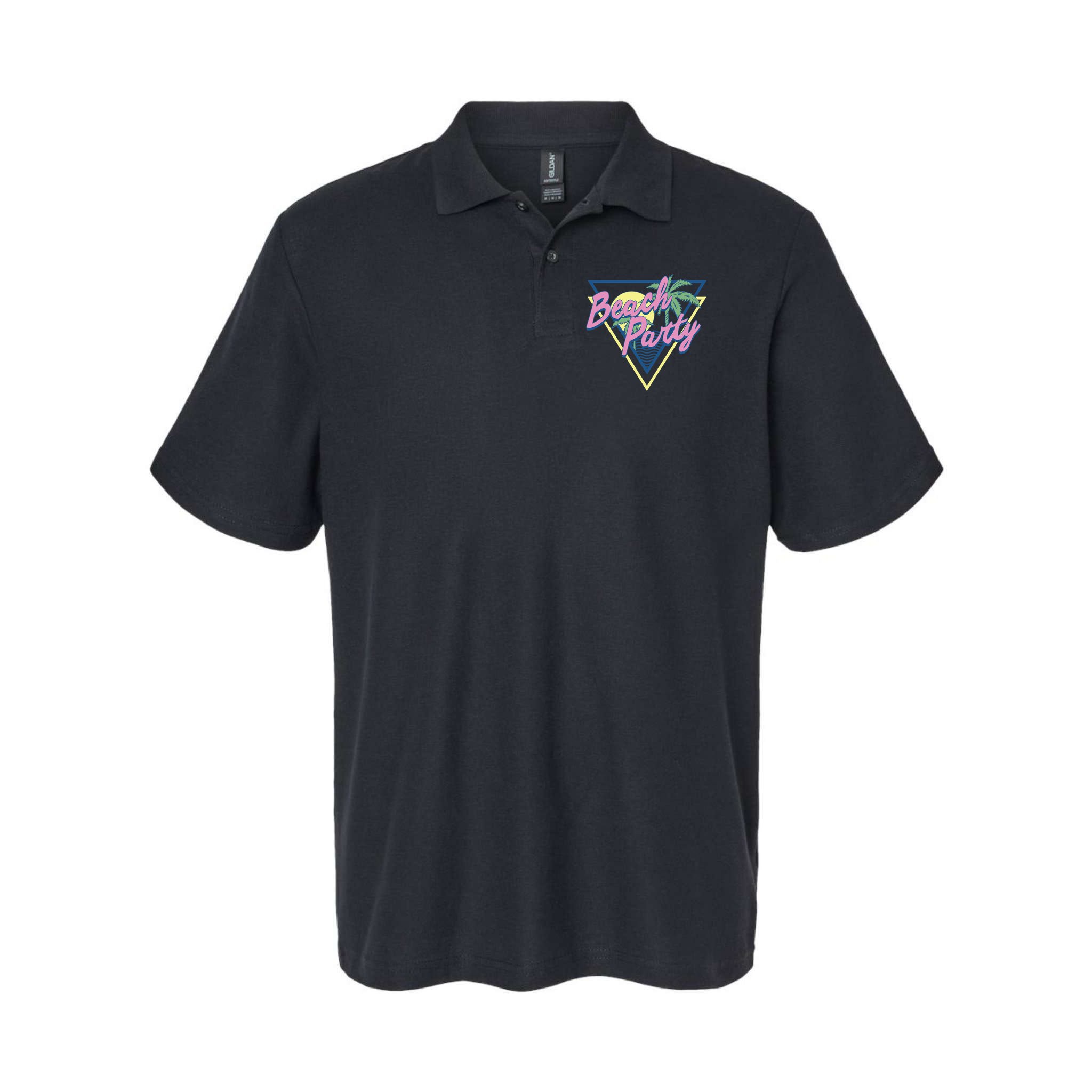 Beach Party Retro Wave Style Polo
