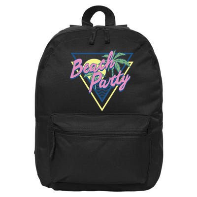 Beach Party Retro Wave Style 16 in Basic Backpack