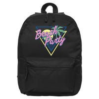 Beach Party Retro Wave Style 16 in Basic Backpack