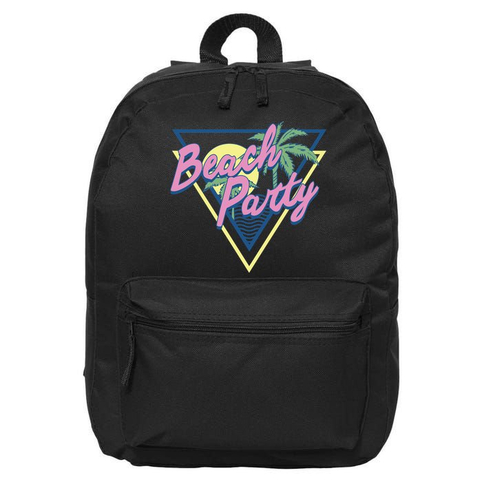 Beach Party Retro Wave Style 16 in Basic Backpack