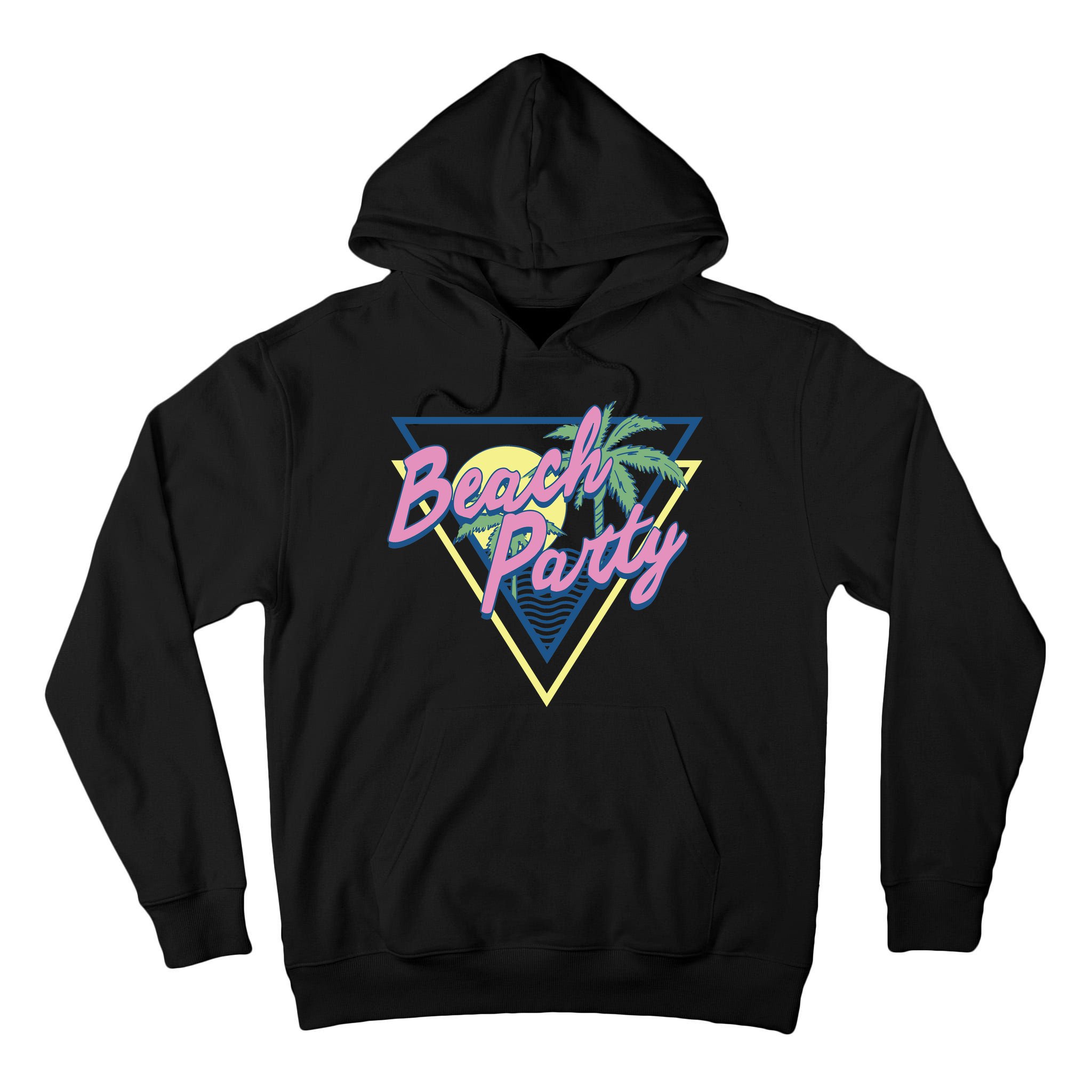 Beach Party Retro Wave Style Tall Hoodie