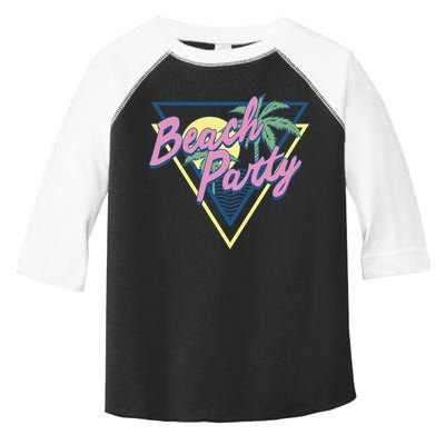 Beach Party Retro Wave Style Toddler Fine Jersey T-Shirt