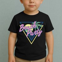 Beach Party Retro Wave Style Toddler T-Shirt