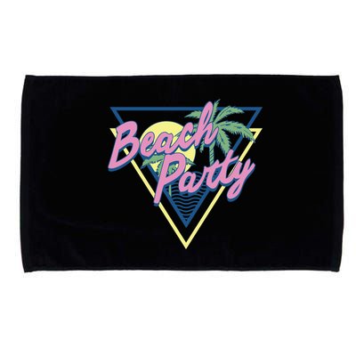 Beach Party Retro Wave Style Microfiber Hand Towel