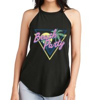 Beach Party Retro Wave Style Women's Perfect Tri Rocker Tank