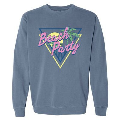 Beach Party Retro Wave Style Garment-Dyed Sweatshirt