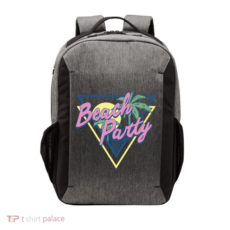 Beach Party Retro Wave Style Vector Backpack