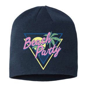 Beach Party Retro Wave Style Sustainable Beanie