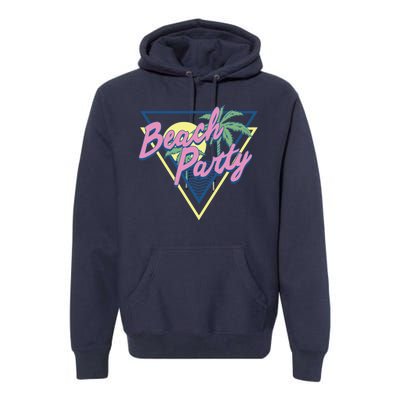 Beach Party Retro Wave Style Premium Hoodie