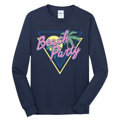 Beach Party Retro Wave Style Tall Long Sleeve T-Shirt