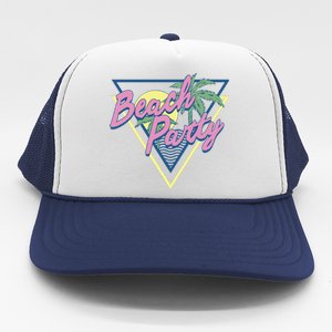 Beach Party Retro Wave Style Trucker Hat