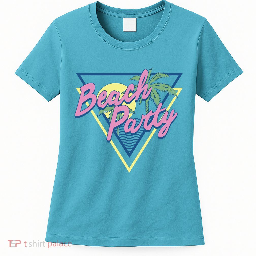 Beach Party Retro Wave Style Womens T-Shirt