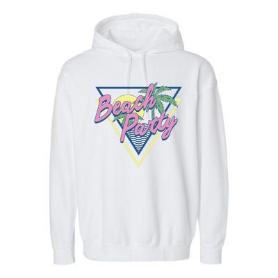 Beach Party Retro Wave Style Garment-Dyed Fleece Hoodie