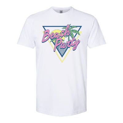 Beach Party Retro Wave Style Softstyle CVC T-Shirt