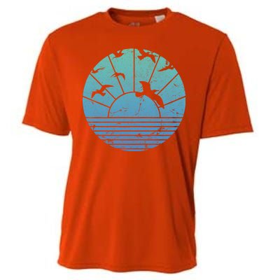 Beach Sunset Seagulls  Cooling Performance Crew T-Shirt