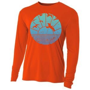 Beach Sunset Seagulls  Cooling Performance Long Sleeve Crew