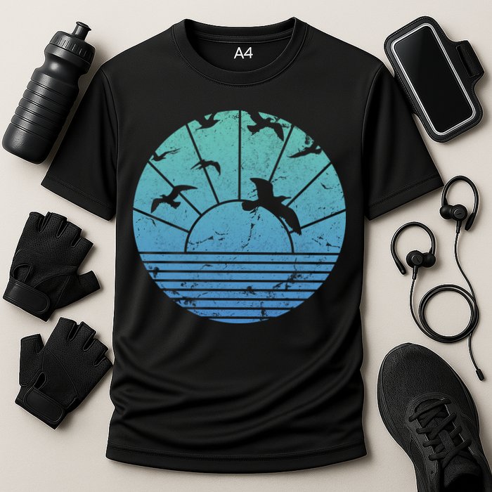 Beach Sunset Seagulls  Cooling Performance Crew T-Shirt