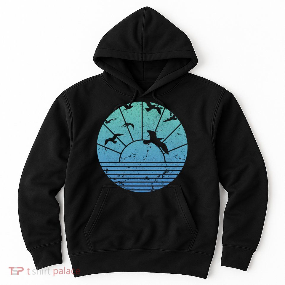 Beach Sunset Seagulls  Hoodie