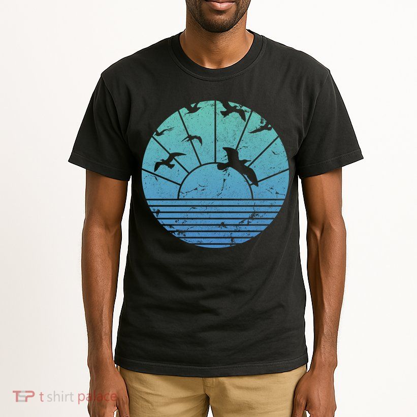 Beach Sunset Seagulls  Tall T-Shirt