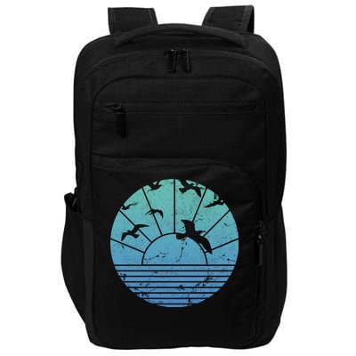 Beach Sunset Seagulls  Impact Tech Backpack