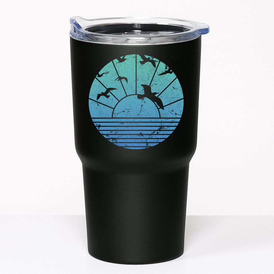 Beach Sunset Seagulls  Tumbler