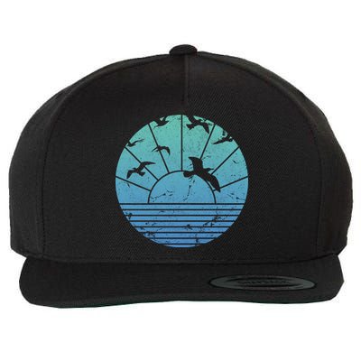 Beach Sunset Seagulls  Wool Snapback Cap