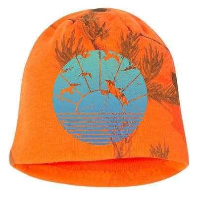 Beach Sunset Seagulls  Kati - Camo Knit Beanie