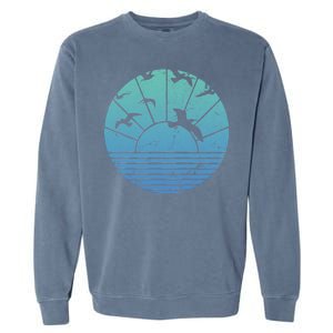 Beach Sunset Seagulls  Garment-Dyed Sweatshirt