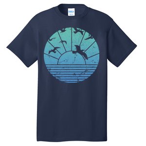 Beach Sunset Seagulls  Tall T-Shirt