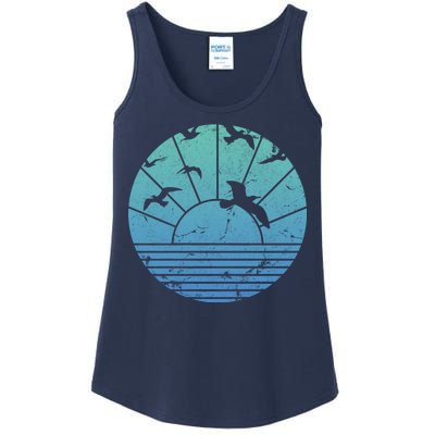 Beach Sunset Seagulls  Ladies Essential Tank