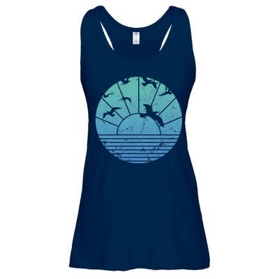 Beach Sunset Seagulls  Ladies Essential Flowy Tank