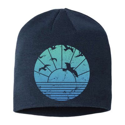 Beach Sunset Seagulls  Sustainable Beanie