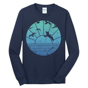 Beach Sunset Seagulls  Tall Long Sleeve T-Shirt