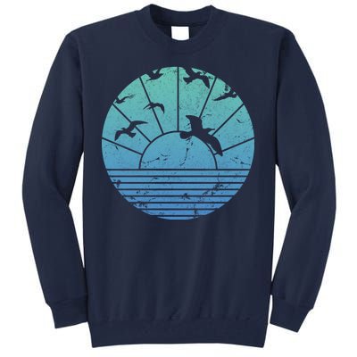 Beach Sunset Seagulls  Tall Sweatshirt