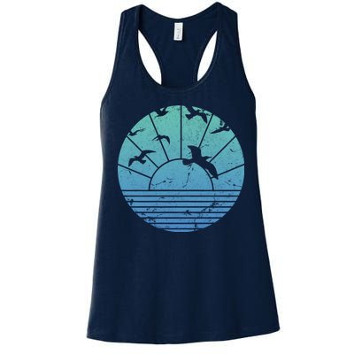 Beach Sunset Seagulls  Women's Racerback Tank