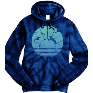 Beach Sunset Seagulls  Tie Dye Hoodie