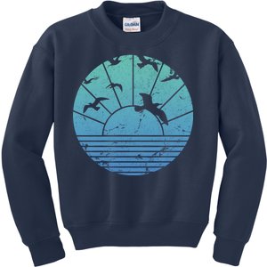 Beach Sunset Seagulls  Kids Sweatshirt