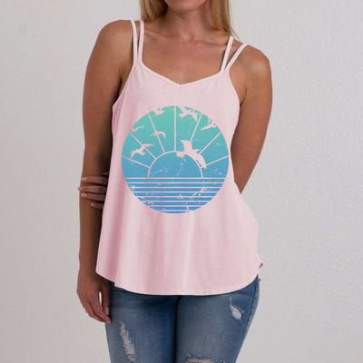 Beach Sunset Seagulls  Women's Strappy Tank