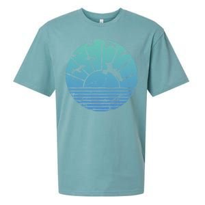 Beach Sunset Seagulls  Sueded Cloud Jersey T-Shirt