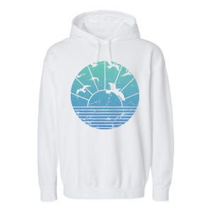 Beach Sunset Seagulls  Garment-Dyed Fleece Hoodie