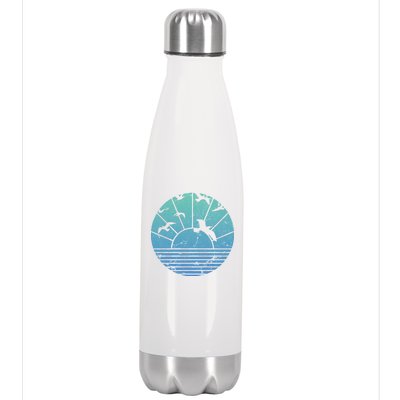 Beach Sunset Seagulls  Stainless Steel Insulated Water Bottle