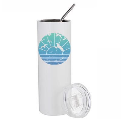 Beach Sunset Seagulls  Stainless Steel Tumbler