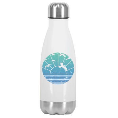 Beach Sunset Seagulls  Stainless Steel Insulated Water Bottle