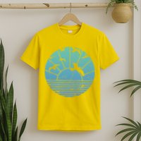 Beach Sunset Seagulls  T-Shirt