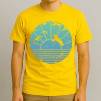 Beach Sunset Seagulls  T-Shirt