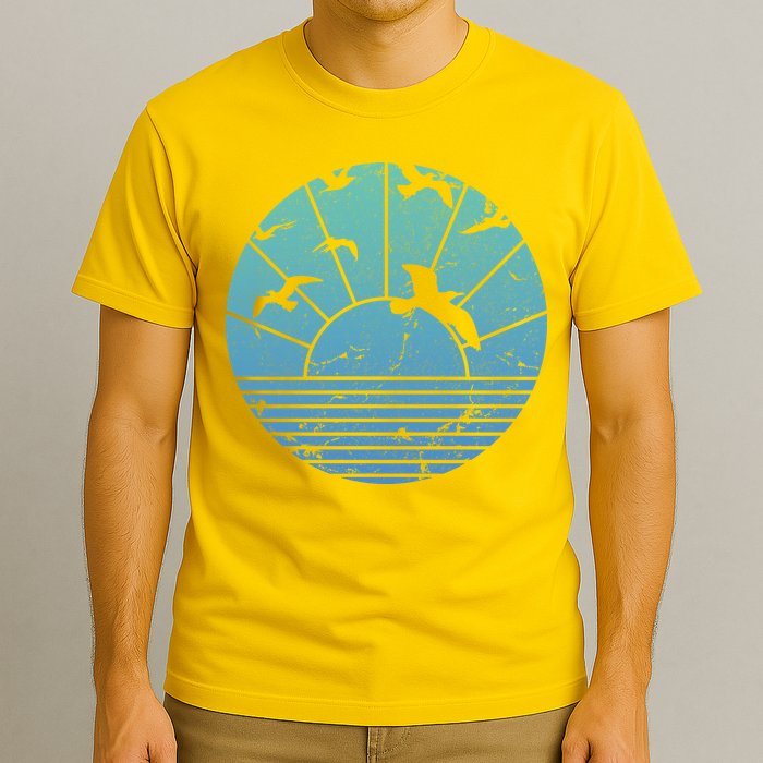 Beach Sunset Seagulls  T-Shirt