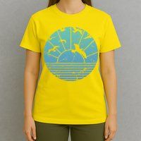 Beach Sunset Seagulls  T-Shirt