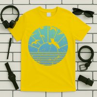 Beach Sunset Seagulls  T-Shirt