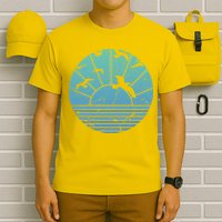 Beach Sunset Seagulls  T-Shirt