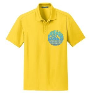 Beach Sunset Seagulls  Dry Zone Grid Polo